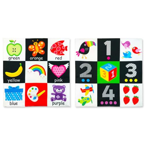 Schwarz Weiß Kontrastbuch Baby Kontrastkarten Spielzeug Soft Bilderbuch Baby Spielzeug 0 6 Monate, Kinderwagen Kontrast Spielzeug Baby Sensorisches Spielzeug Geschenk für Jungen Mädchen Schwarz Weiß Kontrastbuch Baby Kontrastkarten Spielzeug Soft Bilderbuch Baby Spielzeug 0 6 Monate, Kinderwagen Kontrast Spielzeug Baby Sensorisches Spielzeug Geschenk für Jungen Mädchen von JAWSEU