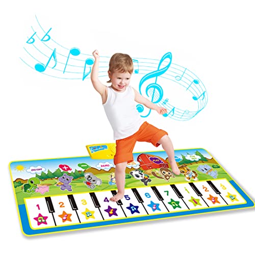 JAYSRIS Musik Klaviermatte,Tanzmatten Tragbare Multifunktionale Musikalische Teppich für Babys und Kleinkinder Bestes pädagogisches Musikspielzeug-39.3 x 14.1 inch JAYSRIS Musik Klaviermatte,Tanzmatten Tragbare Multifunktionale Musikalische Teppich für Babys und Kleinkinder Bestes pädagogisches Musikspielzeug-39.3 x 14.1 inch von JAYSRIS