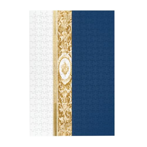 300-teiliges Bilderpuzzle, Holz, für Erwachsene, Familienspaß und Entspannung, goldfarben / blau / weiß 300-teiliges Bilderpuzzle, Holz, für Erwachsene, Familienspaß und Entspannung, goldfarben / blau / weiß von JAYWIS