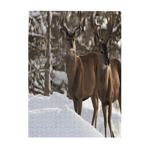 Beauty Deer – Druck 500 Teile Bilderpuzzles für Erwachsene, umweltfreundliches Holzpuzzle mit Bildern, Geschenk für Familienspaß und Entspannung Beauty Deer – Druck 500 Teile Bilderpuzzles für Erwachsene, umweltfreundliches Holzpuzzle mit Bildern, Geschenk für Familienspaß und Entspannung von JAYWIS