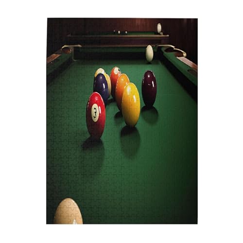Billiard - Print 500 Teile Bilderpuzzles für Erwachsene, umweltfreundliches Holzpuzzle mit Bildern, Geschenk für Familienspaß und Entspannung Billiard - Print 500 Teile Bilderpuzzles für Erwachsene, umweltfreundliches Holzpuzzle mit Bildern, Geschenk für Familienspaß und Entspannung von JAYWIS