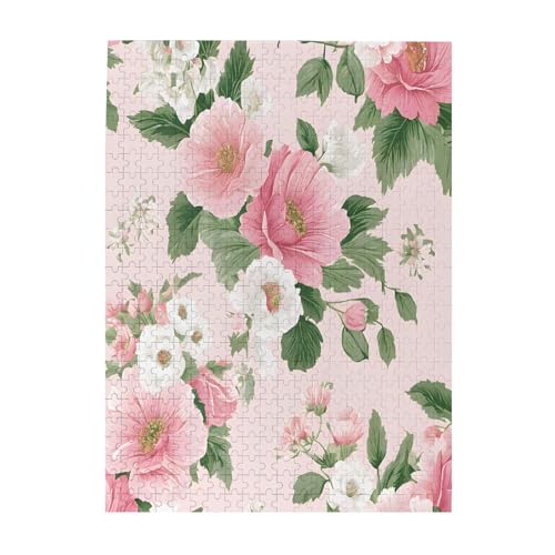 Blumen – Druck 500 Teile Bilderpuzzles für Erwachsene, umweltfreundliches Holzpuzzle mit Bildern, Geschenk für Familienspaß und Entspannung von JAYWIS