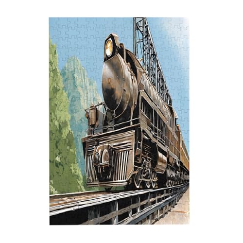 Dampfzug – Druck 300 Teile Bilderpuzzle – Holz für Erwachsene, Familienspaß und Entspannungsgeschenk Dampfzug – Druck 300 Teile Bilderpuzzle – Holz für Erwachsene, Familienspaß und Entspannungsgeschenk von JAYWIS