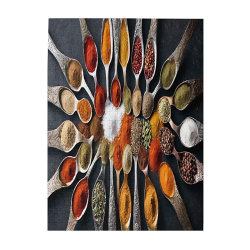 Gewürze – Druck 500 Teile Bilderpuzzles für Erwachsene, umweltfreundliches Holzpuzzle mit Bildern, Geschenk für Familienspaß und Entspannung von JAYWIS