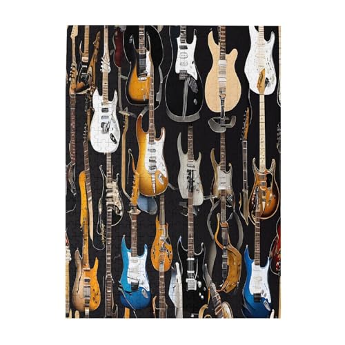 Gitarren-Druck 500 Teile Bilderpuzzles für Erwachsene, umweltfreundliches Holzpuzzle mit Bildern, Geschenk für Familienspaß und Entspannung Gitarren-Druck 500 Teile Bilderpuzzles für Erwachsene, umweltfreundliches Holzpuzzle mit Bildern, Geschenk für Familienspaß und Entspannung von JAYWIS