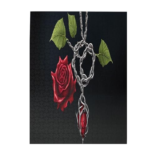 Gothic schwarze Rosen – Druck 500 Teile Bilderpuzzles für Erwachsene, umweltfreundliches Holzpuzzle mit Bildern, Geschenk für Familienspaß und Entspannung Gothic schwarze Rosen – Druck 500 Teile Bilderpuzzles für Erwachsene, umweltfreundliches Holzpuzzle mit Bildern, Geschenk für Familienspaß und Entspannung von JAYWIS