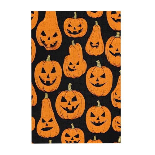 Halloween – Druck 300 Teile Bilderpuzzle – Holz für Erwachsene, Familienspaß und Entspannungsgeschenk von JAYWIS