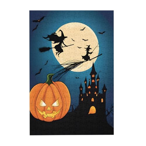 Halloween – Druck 300 Teile Bilderpuzzle – Holz für Erwachsene, Familienspaß und Entspannungsgeschenk von JAYWIS
