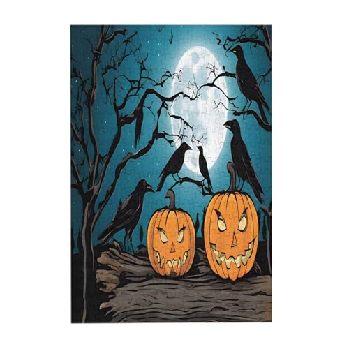Halloween-Kürbis-Druck, 300-teiliges Bilder-Puzzle – Holz für Erwachsene, Familienspaß und Entspannungsgeschenk Halloween-Kürbis-Druck, 300-teiliges Bilder-Puzzle – Holz für Erwachsene, Familienspaß und Entspannungsgeschenk von JAYWIS