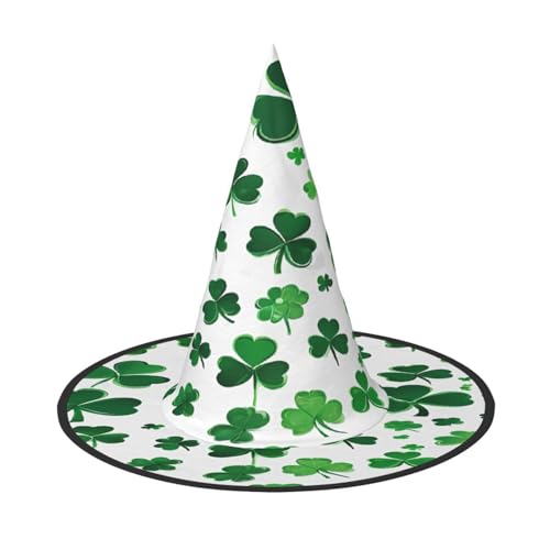 Happy St. Patrick's Day – Halloween-Hut für Erwachsene, verstaubare Hexe, Kopfbedeckung für Renaissance-Messen, Gothic-Partys und Festivals von JAYWIS