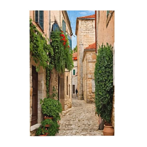 Italienisches Fotopuzzle mit toskanischem Druck, 300 Teile, Holz für Erwachsene, Familienspaß und Entspannungsgeschenk von JAYWIS