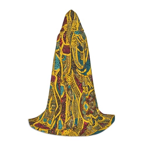 JAYWIS Afrikanisches Weben – bedruckter Kapuzenumhang für Jugendliche, Halloween-Abenteuer, Partys und festliche Anlässe, Größe L JAYWIS Afrikanisches Weben – bedruckter Kapuzenumhang für Jugendliche, Halloween-Abenteuer, Partys und festliche Anlässe, Größe L von JAYWIS