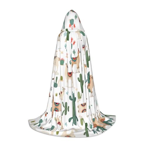 JAYWIS Alpaka-Llama-Druck, Jugend-Kapuzenumhang, bedruckt, verstellbar, für Teenager, Halloween-Abenteuer, Partys und festliche Anlässe, Größe L JAYWIS Alpaka-Llama-Druck, Jugend-Kapuzenumhang, bedruckt, verstellbar, für Teenager, Halloween-Abenteuer, Partys und festliche Anlässe, Größe L von JAYWIS