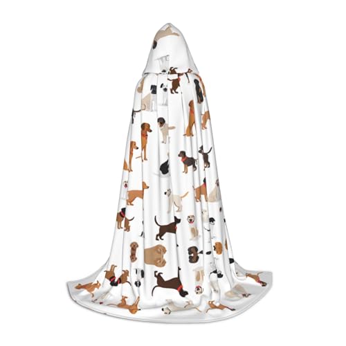 JAYWIS Beagle Dog Kapuzenumhang für Jugendliche, bedruckt, verstellbar, für Teenager, Halloween-Abenteuer, Partys und festliche Anlässe, Größe L von JAYWIS