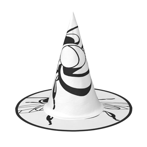 JAYWIS Bee Love, Halloween-Hut für Erwachsene, verstaubare Hexe, Kopfbedeckung für Renaissance-Messen, Gothic-Partys und Festivals von JAYWIS