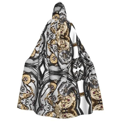 JAYWIS Cooler Halloween-Umhang mit Steampunk-Zahnrädern – bedruckter Halloween-Umhang mit Kapuze für Erwachsene, durchgehender Umhang für Festivals, Gothic-Veranstaltungen und Kostümpartys JAYWIS Cooler Halloween-Umhang mit Steampunk-Zahnrädern – bedruckter Halloween-Umhang mit Kapuze für Erwachsene, durchgehender Umhang für Festivals, Gothic-Veranstaltungen und Kostümpartys von JAYWIS