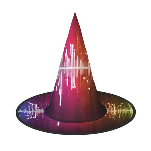 JAYWIS Farbige Musiknoten – Druck volle Abdeckung Halloween Hut Erwachsene – verstaubare Hexe Kopfbedeckung für Renaissance-Messen, Gothic-Partys und Festivals JAYWIS Farbige Musiknoten – Druck volle Abdeckung Halloween Hut Erwachsene – verstaubare Hexe Kopfbedeckung für Renaissance-Messen, Gothic-Partys und Festivals von JAYWIS