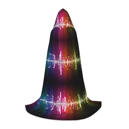 JAYWIS Farbige Musiknoten – bedruckter Kapuzenumhang für Jugendliche, Halloween-Abenteuer, Partys und festliche Anlässe, Größe L JAYWIS Farbige Musiknoten – bedruckter Kapuzenumhang für Jugendliche, Halloween-Abenteuer, Partys und festliche Anlässe, Größe L von JAYWIS
