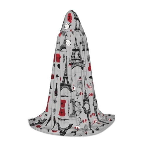 JAYWIS Französisches Modemodell Frettchen – Druck Jugend Kapuzenumhang – bedruckter verstellbarer Umhang für Teenager, Halloween-Abenteuer, Partys und festliche Anlässe, Größe S JAYWIS Französisches Modemodell Frettchen – Druck Jugend Kapuzenumhang – bedruckter verstellbarer Umhang für Teenager, Halloween-Abenteuer, Partys und festliche Anlässe, Größe S von JAYWIS