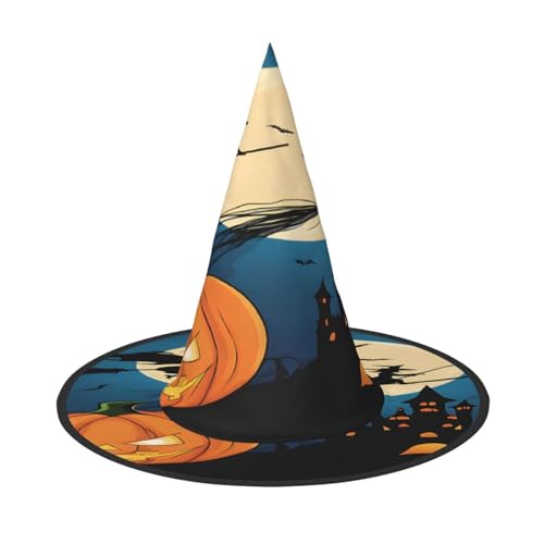 JAYWIS Halloween – Bedruckter Halloween-Hut für Erwachsene, verstaubare Hexen-Kopfbedeckung für Renaissance-Messen, Gothic-Partys und Festivals JAYWIS Halloween – Bedruckter Halloween-Hut für Erwachsene, verstaubare Hexen-Kopfbedeckung für Renaissance-Messen, Gothic-Partys und Festivals von JAYWIS