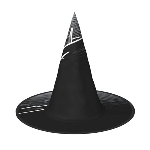 JAYWIS Halloween-Hut für Erwachsene, Motiv: Flugzeug fliegt über das Meer, volle Abdeckung, verstaubare Hexe, Kopfbedeckung für Renaissance-Messen, Gothic-Partys und Festivals von JAYWIS