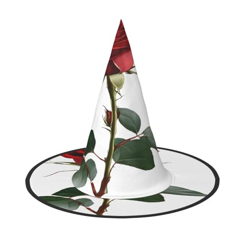 JAYWIS Halloween-Hut mit Blumendruck, volle Abdeckung, für Erwachsene, verstaubare Hexe, Kopfbedeckung für Renaissance-Messen, Gothic-Partys und Festivals von JAYWIS