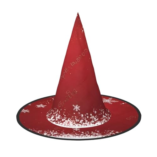 JAYWIS Halloween-Hut mit Weihnachtsdruck, volle Abdeckung, für Erwachsene, verstaubare Hexen-Kopfbedeckung für Renaissance-Messen, Gothic-Partys und Festivals von JAYWIS