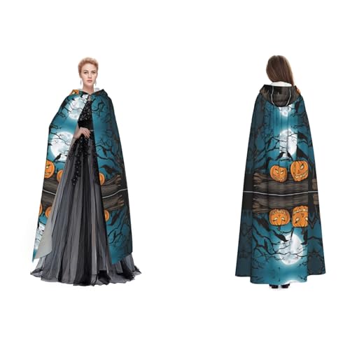 JAYWIS Halloween-Kürbis-Druck, Budget-Kapuzenumhang für Erwachsene, verstellbarer Umhang, Halloween-Kostüme, Festivals und Gothic-Events JAYWIS Halloween-Kürbis-Druck, Budget-Kapuzenumhang für Erwachsene, verstellbarer Umhang, Halloween-Kostüme, Festivals und Gothic-Events von JAYWIS