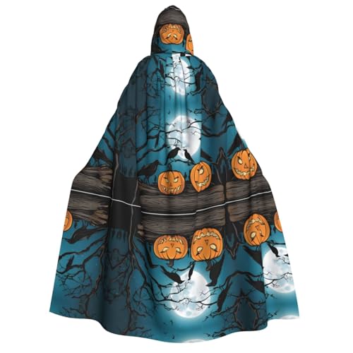 JAYWIS Halloween-Kürbis-Druck, Erwachsenen-Halloween-Umhang mit Kapuze, bedruckter Umhang in voller Länge für Festivals, Gothic-Events und Kostümpartys JAYWIS Halloween-Kürbis-Druck, Erwachsenen-Halloween-Umhang mit Kapuze, bedruckter Umhang in voller Länge für Festivals, Gothic-Events und Kostümpartys von JAYWIS