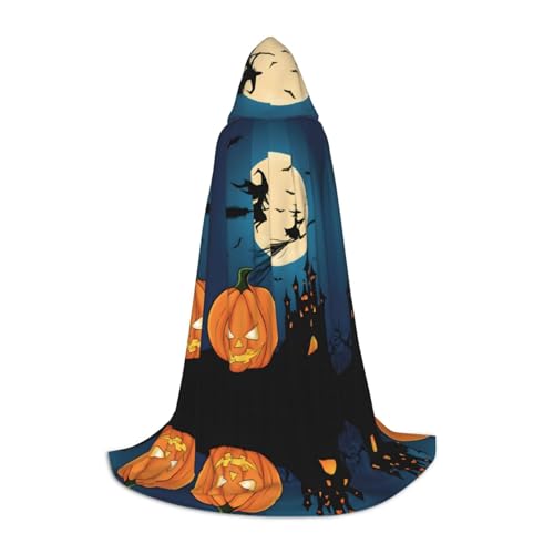 JAYWIS Halloween-Umhang mit Kapuze, bedruckt, verstellbar, für Teenager, Halloween-Abenteuer, Partys und festliche Anlässe, Größe S JAYWIS Halloween-Umhang mit Kapuze, bedruckt, verstellbar, für Teenager, Halloween-Abenteuer, Partys und festliche Anlässe, Größe S von JAYWIS