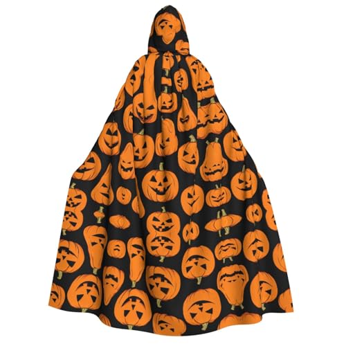 JAYWIS Halloween-Umhang mit Kapuze für Erwachsene, bedruckter Umhang in voller Länge für Festivals, Gothic-Events und Kostümpartys von JAYWIS