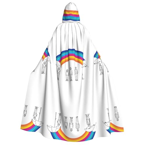 JAYWIS Halloween-Umhang mit Kapuze für Erwachsene, kleiner Regenbogen, bedruckt, für Festivals, Gothic-Veranstaltungen und Kostümpartys JAYWIS Halloween-Umhang mit Kapuze für Erwachsene, kleiner Regenbogen, bedruckt, für Festivals, Gothic-Veranstaltungen und Kostümpartys von JAYWIS