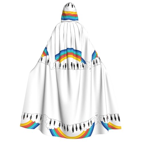 JAYWIS Halloween-Umhang mit Kapuze für Erwachsene, kleiner Regenbogen, bedruckt, für Festivals, Gothic-Veranstaltungen und Kostümpartys JAYWIS Halloween-Umhang mit Kapuze für Erwachsene, kleiner Regenbogen, bedruckt, für Festivals, Gothic-Veranstaltungen und Kostümpartys von JAYWIS