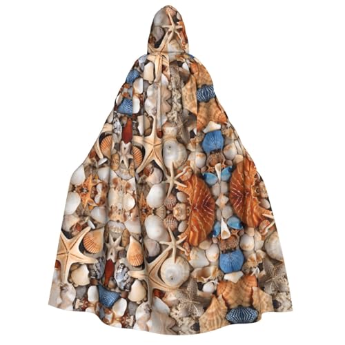 JAYWIS Halloween-Umhang mit Muschellandschaft am Strand – bedruckter Halloween-Umhang mit Kapuze für Erwachsene, bedruckt, für Festivals, Gothic-Events und Kostümpartys JAYWIS Halloween-Umhang mit Muschellandschaft am Strand – bedruckter Halloween-Umhang mit Kapuze für Erwachsene, bedruckt, für Festivals, Gothic-Events und Kostümpartys von JAYWIS