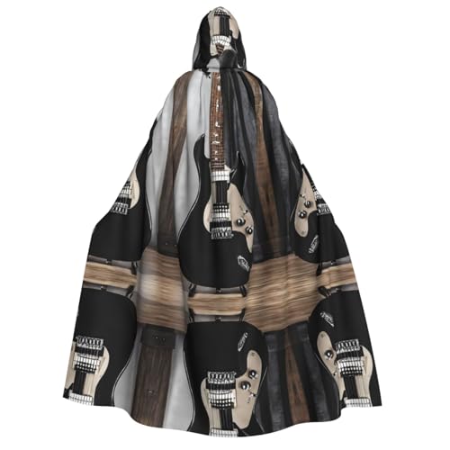JAYWIS Halloween-Umhang mit Musikgitarre – bedruckter Halloween-Umhang mit Kapuze für Erwachsene, durchgehender Umhang für Festivals, Gothic-Veranstaltungen und Kostümpartys JAYWIS Halloween-Umhang mit Musikgitarre – bedruckter Halloween-Umhang mit Kapuze für Erwachsene, durchgehender Umhang für Festivals, Gothic-Veranstaltungen und Kostümpartys von JAYWIS