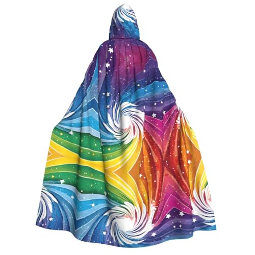 JAYWIS Halloween-Umhang mit Regenbogen-Hintergrund, bedruckter Halloween-Umhang mit Kapuze für Erwachsene, voller Länge, für Festivals, Gothic-Veranstaltungen und Kostümpartys JAYWIS Halloween-Umhang mit Regenbogen-Hintergrund, bedruckter Halloween-Umhang mit Kapuze für Erwachsene, voller Länge, für Festivals, Gothic-Veranstaltungen und Kostümpartys von JAYWIS