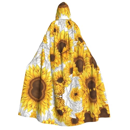 JAYWIS Halloween-Umhang mit Sonnenblumen-Druck, Erwachsenen-Umhang mit Kapuze – bedruckter Umhang in voller Länge für Festivals, Gothic-Veranstaltungen und Kostümpartys JAYWIS Halloween-Umhang mit Sonnenblumen-Druck, Erwachsenen-Umhang mit Kapuze – bedruckter Umhang in voller Länge für Festivals, Gothic-Veranstaltungen und Kostümpartys von JAYWIS