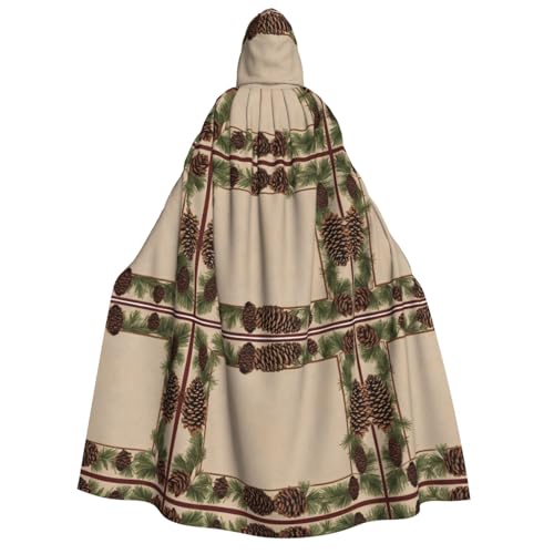 JAYWIS Halloween-Umhang mit Tannenzapfen-Bordüre, bedruckter Halloween-Umhang mit Kapuze für Erwachsene, voller Länge, für Festivals, Gothic-Veranstaltungen und Kostümpartys JAYWIS Halloween-Umhang mit Tannenzapfen-Bordüre, bedruckter Halloween-Umhang mit Kapuze für Erwachsene, voller Länge, für Festivals, Gothic-Veranstaltungen und Kostümpartys von JAYWIS