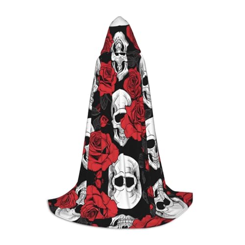 JAYWIS Halloween-Umhang mit Totenkopf-Druck, bedruckt, verstellbar, für Teenager, Halloween-Abenteuer, Partys und festliche Anlässe, Größe M JAYWIS Halloween-Umhang mit Totenkopf-Druck, bedruckt, verstellbar, für Teenager, Halloween-Abenteuer, Partys und festliche Anlässe, Größe M von JAYWIS