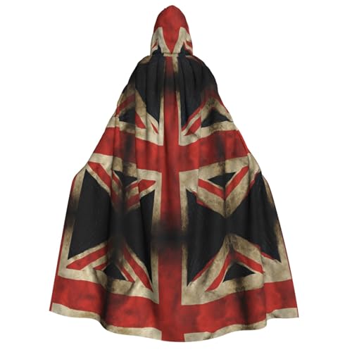 JAYWIS Halloween-Umhang mit britischer Flagge, bedruckter Halloween-Umhang mit Kapuze für Erwachsene, voller Länge, für Festivals, Gothic-Events und Kostümpartys JAYWIS Halloween-Umhang mit britischer Flagge, bedruckter Halloween-Umhang mit Kapuze für Erwachsene, voller Länge, für Festivals, Gothic-Events und Kostümpartys von JAYWIS