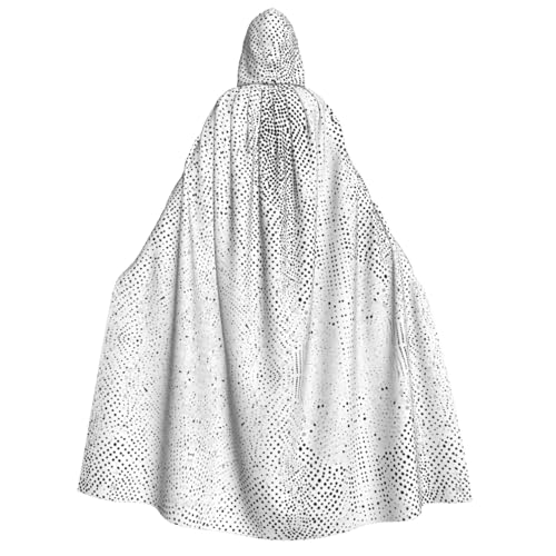 JAYWIS Halloween-Umhang mit schwarzen und weißen Punkten – bedruckter Halloween-Umhang mit Kapuze für Erwachsene, durchgehender Umhang für Festivals, Gothic-Veranstaltungen und Kostümpartys JAYWIS Halloween-Umhang mit schwarzen und weißen Punkten – bedruckter Halloween-Umhang mit Kapuze für Erwachsene, durchgehender Umhang für Festivals, Gothic-Veranstaltungen und Kostümpartys von JAYWIS