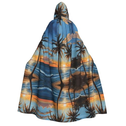 JAYWIS Halloween-Umhang mit tropischem Sonnenuntergang – bedruckter Halloween-Umhang mit Kapuze für Erwachsene, durchgehender Umhang für Festivals, Gothic-Events und Kostümpartys JAYWIS Halloween-Umhang mit tropischem Sonnenuntergang – bedruckter Halloween-Umhang mit Kapuze für Erwachsene, durchgehender Umhang für Festivals, Gothic-Events und Kostümpartys von JAYWIS