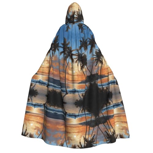 JAYWIS Halloween-Umhang mit tropischem Sonnenuntergang – bedruckter Halloween-Umhang mit Kapuze für Erwachsene, durchgehender Umhang für Festivals, Gothic-Events und Kostümpartys JAYWIS Halloween-Umhang mit tropischem Sonnenuntergang – bedruckter Halloween-Umhang mit Kapuze für Erwachsene, durchgehender Umhang für Festivals, Gothic-Events und Kostümpartys von JAYWIS