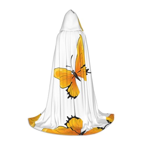 JAYWIS Hübscher Schmetterlings-Aufdruck, Kapuzenumhang, bedruckt, verstellbar, für Teenager, Halloween-Abenteuer, Partys und festliche Anlässe, Größe L JAYWIS Hübscher Schmetterlings-Aufdruck, Kapuzenumhang, bedruckt, verstellbar, für Teenager, Halloween-Abenteuer, Partys und festliche Anlässe, Größe L von JAYWIS