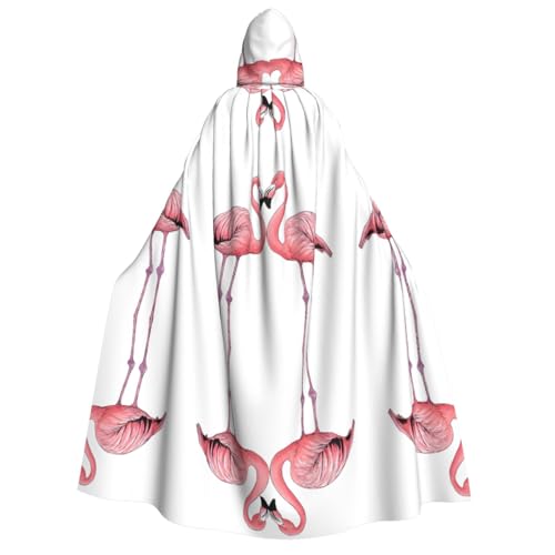 JAYWIS Ink Flamingos – bedruckter Halloween-Umhang mit Kapuze für Erwachsene, bedruckter Umhang in voller Länge für Festivals, Gothic-Veranstaltungen und Kostümpartys JAYWIS Ink Flamingos – bedruckter Halloween-Umhang mit Kapuze für Erwachsene, bedruckter Umhang in voller Länge für Festivals, Gothic-Veranstaltungen und Kostümpartys von JAYWIS