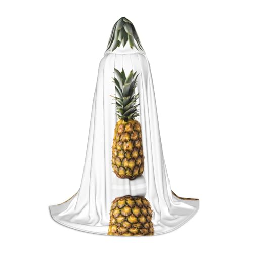 JAYWIS Kapuzenumhang mit Ananas-Muster, bedruckt, verstellbar, für Teenager, Halloween-Abenteuer, Partys und festliche Anlässe, Größe M von JAYWIS