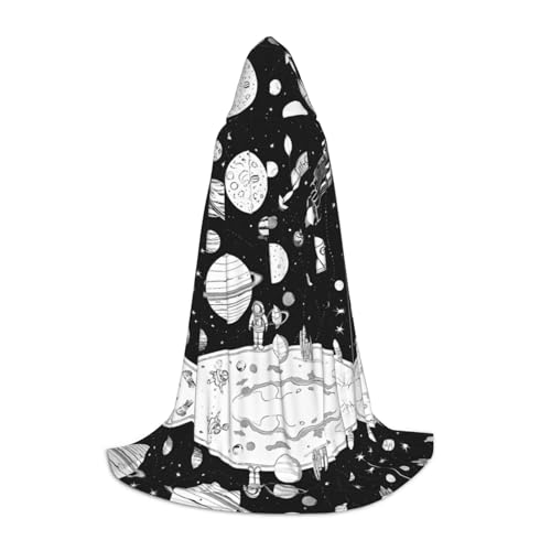 JAYWIS Kapuzenumhang mit Astronauten- und Alien-Druck, bedruckt, verstellbar, für Teenager, Halloween-Abenteuer, Partys und festliche Anlässe, Größe L JAYWIS Kapuzenumhang mit Astronauten- und Alien-Druck, bedruckt, verstellbar, für Teenager, Halloween-Abenteuer, Partys und festliche Anlässe, Größe L von JAYWIS
