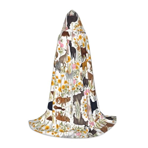 JAYWIS Kapuzenumhang mit Bauernhoftier-Druck, bedruckt, verstellbar, für Teenager, Halloween-Abenteuer, Partys und festliche Anlässe, Größe S JAYWIS Kapuzenumhang mit Bauernhoftier-Druck, bedruckt, verstellbar, für Teenager, Halloween-Abenteuer, Partys und festliche Anlässe, Größe S von JAYWIS