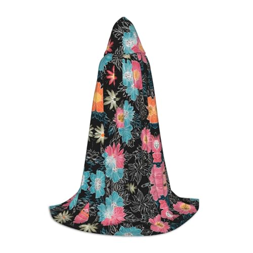 JAYWIS Kapuzenumhang mit Blumendruck, bedruckt, verstellbar, für Teenager, Halloween-Abenteuer, Partys und festliche Anlässe, Größe S JAYWIS Kapuzenumhang mit Blumendruck, bedruckt, verstellbar, für Teenager, Halloween-Abenteuer, Partys und festliche Anlässe, Größe S von JAYWIS