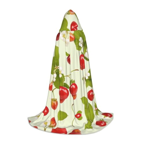 JAYWIS Kapuzenumhang mit Erdbeermuster, bedruckt, verstellbar, für Teenager, Halloween-Abenteuer, Partys und festliche Anlässe, Größe L JAYWIS Kapuzenumhang mit Erdbeermuster, bedruckt, verstellbar, für Teenager, Halloween-Abenteuer, Partys und festliche Anlässe, Größe L von JAYWIS